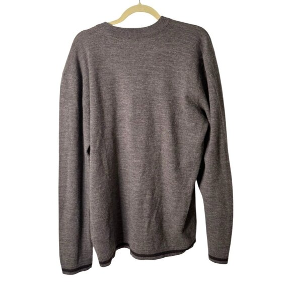 Smartwool Merino Wool V-Neck Sweater Brown Mens Size XL - Picture 2 of 7